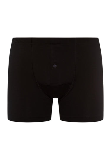 73063 Cotton Sensation Long Leg Boxer Brief With Fly - 199 Black